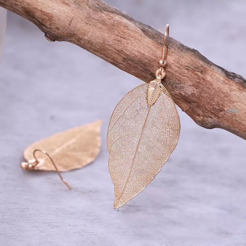Hand dipped Leaf Earrings
